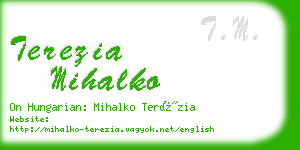 terezia mihalko business card